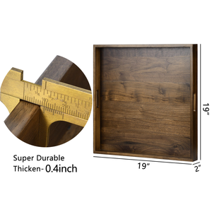 Plateau de service au design moderne, fabriqué en bois de qualité alimentaire, pour la préparation de plats, les collations et les fruits. - Product Image 3
