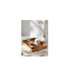 Bandeja de servicio de madera pintada a mano decorativa con diseños vibrantes adecuados para la decoración del hogar, servicio de arte de pared - Product Image 5