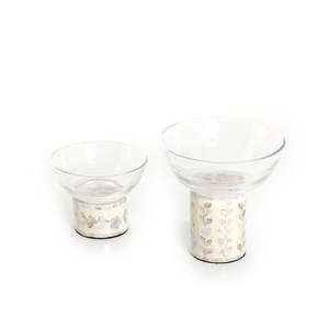 Último Juego de 2 nuevos cuenco de acrílico con Base de madreperla verde para servir, cuenco de fregona de calidad duradera para servir dátiles y frutas - Product Image 2