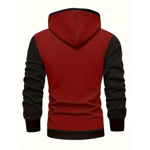 Conjunto de chándal de gimnasio personalizado OEM para hombre, elegante Sudadera con capucha y cremallera con manga larga, atuendo cómodo con patrón sólido - Product Image 5