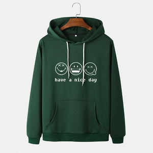 100% coton hommes pull à capuche Vintage goutte épaule surdimensionné 350 Gsm polaire poids lourd DTG imprimer sans ficelle à capuche hiver - Product Image 1