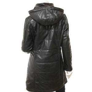 Chaqueta de Cuero para Mujer, Diseño Personalizado 2026, Alta Calidad, Otoño, con Capucha, Largo Regular, Cierre Frontal, Impermeable, Ecológica - Product Image 2