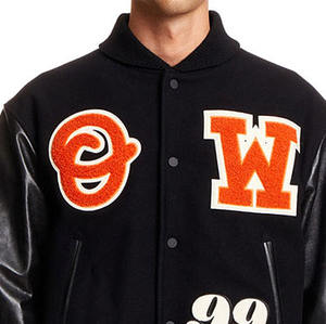 Vêtements de rue Mode personnalisée Nouvelle arrivée Livraison rapide Veste en laine universitaire Letterman Patchwork personnalisée pour hommes - Product Image 6