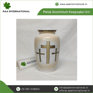 100% suministros funerarios de calidad genuina más vendidos, urnas de recuerdo de cremación de aluminio al por mayor únicas del fabricante indio - Product Image 6