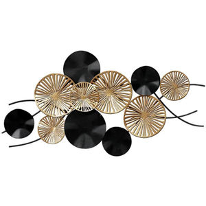 Décoration murale en métal de haute qualité, sculpture murale géométrique circulaire, art mural en fer fait à la main pour la maison, la chambre à coucher, l'hôtel, le bureau - Product Image 5