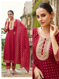 Stampa di Foil di design pesante <span class=keywords><strong>Re</strong></span>-yon Kurti e collezione Gharrara da donna - Product Image 4