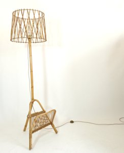 Handmade Customized Rattan Cane Farmhouse Table Lamp with Natural Net Shade Warm White LED <b>Decorative</b> <b>Lighting</b> - Product Image 4