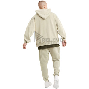 Sweat à capuche pour homme de qualité supérieure, 100% coton, taille plus, coupe classique, impression numérique, 2 pièces, tissu polaire - Product Image 6