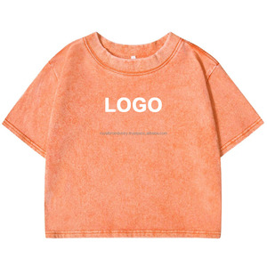 Women's Casual Sport Gym Clothing Solid <b>Slim</b> Washed T-Shirt Streetwear Short Sleeve Crop Top Feathers Lace Decoration Front Logo - Product Image 5