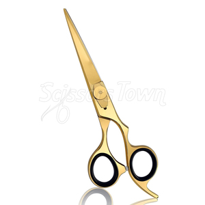 กรรไกรช่างตัดผมระดับพรีเมี่ยมพร้อมโลโก้สลักดีไซน์น้ำหนักเบาและขอบคมพิเศษสำหรับช่างทำผมและสไตลิสต์ - Product Image 1