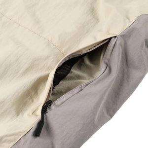 Vestes coupe-vent en nylon à doublure en maille personnalisée, vêtements de sport froissés, taille plus, veste coupe-vent en nylon à blocs de couleur, respirante - Product Image 3