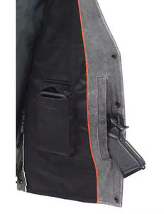 Chaleco de cuero transpirable de estilo informal para hombre, servicio OEM, precio al por mayor, ropa de calle de moda de alta calidad, Chaleco de cuero para hombre - Product Image 4