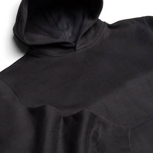 <b>Plain</b> <b>Black</b> High GSM <b>Hoodie</b> Unisex Oversized Heavyweight Fabric Custom Design Available - Product Image 3
