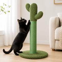 Mignon grattoir pour chat en forme de cactus avec corde en sisal, base stable et durable, mobilier d'intérieur pour chat, pour animaleries, vente en gros, OEM, ODM