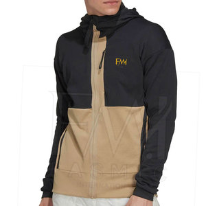 Sweat à capuche pour homme 100% coton à manches longues avec fermeture éclair sur l'épaule, en polaire uni, personnalisable avec impression en relief, pour l'hiver, prix raisonnable, taille XS - Product Image 2