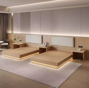 โครงเตียงโลหะขนาดคิงไซส์ทันสมัย ทนทาน พร้อมเบาะผ้าฝ้ายป้องกันแมลง และรับประกัน 5 ปี สำหรับห้องนอนโรงแรม - Product Image 1