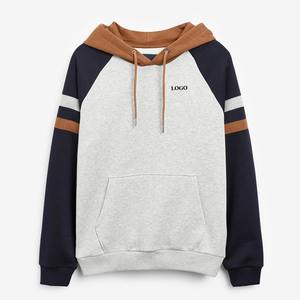 Sudaderas con capucha personalizadas de algodón de alta calidad para hombres, sudaderas con capucha transpirables de gran tamaño con bloqueo de Color para hombres, tarifa barata/precio de fábrica 2026 - Product Image 1