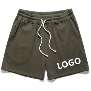 Best Quality Custom Embroidery Men's <b>Shorts</b> 100% Cotton Terry <b>Fleece</b> 280g Streetwear Customizable <b>Short</b> for Men - Product Image 1