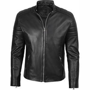 Chaqueta bomber de piel de oveja personalizada de Calidad única superventas, chaqueta de cuero de alta calidad - Product Image 2