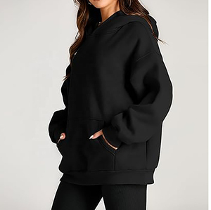 Sudaderas con capucha de alta calidad, ropa de calle informal, figuras de hombros caídos, sudaderas con capucha transpirables ecológicas, sudaderas de punto para mujer - Product Image 3