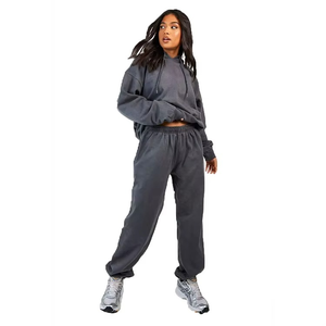 Trajes Deportivos de Invierno para Mujer, Diseño de Primera Calidad, Secado Rápido, Algodón, Ropa para Correr con Logotipo Personalizado y Capucha con Pedrería - Product Image 4