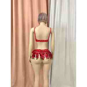 Vente chaude Performance professionnelle porter des Costumes de danse du ventre perlés dos nu de haute qualité - Product Image 6