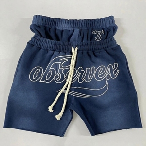 Pantalones Cortos Deportivos de Alta Calidad para Hombre, Estilo Hip Hop, Sólidos, Gruesos, Estampados, 100% Algodón, Cintura Elástica, Secado Rápido, Lavado Ácido - Product Image 3