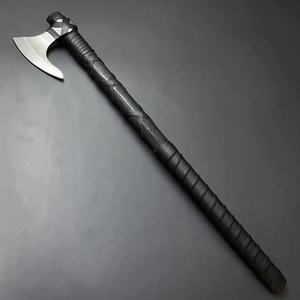 Hache à fendre Jexmoo personnalisée de 19,5 pouces en acier inoxydable, manche en bois de rose, étui en cuir, cadeau d'extérieur, fait à la main, industriel - Product Image 4