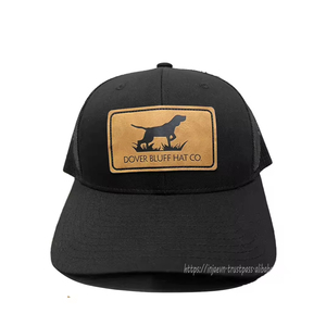 Gorras Trucker de Mezclilla/Lona con Parche de Cuero Personalizado con Logotipo en Relieve, Gorra Deportiva Unisex de Alta Calidad, Tela OEM Ajustable - Product Image 1