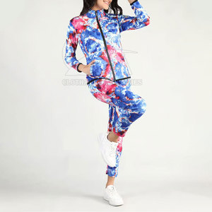 Two Piece <b>Women</b> Printed Tracksuit Slim Fit <b>Women</b> Printed Tracksuit 100%Cotton Made <b>Women</b> Printed Tracksuit - Product Image 4