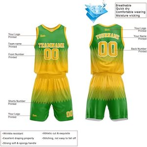 Último Diseño, Uniformes de Baloncesto Personalizados 100% Algodón de Secado Rápido, Transpirables, Manga Corta, Unisex, Personalizables para Equipos - Product Image 2