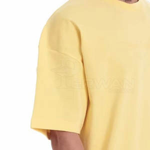 Camiseta extragrande transpirable de alta calidad, Camiseta holgada de algodón suave Simple de calle alta para hombres - Product Image 4