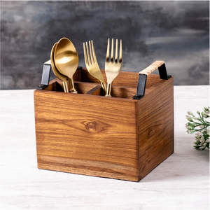 Classic Wooden Cutlery Holder <b>for</b> Displaying and <b>Organizing</b> <b>Kitchen</b> Utensils <b>for</b> Mats & Pads - Product Image 1
