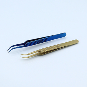 แหนบติดขนตาปลอมสแตนเลสอย่างดี พร้อมปลายเรียบแบบเพชร - Product Image 5