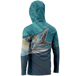 Design personnalisé sublimé UPF 50 + sweats à capuche de pêche à manches longues à séchage rapide vêtements de pêche unisexe pour grande taille grande taille - Product Image 4