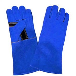 ถุงมืองานเชื่อมหนังวัวแยกชิ้นขนาด XL ถุงมือนิรภัยทนทานต่อการเสียดสีสำหรับทำงานบาร์บีคิว - Product Image 2