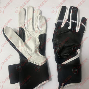 Couleur et logo personnalisés Gants de frappeur de baseball de haute qualité extensible longue manchette élastique Gants de frappeur de baseball en cuir - Product Image 1