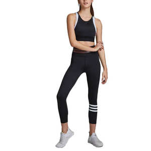 Soutien-gorge de sport pour femmes de couleur noire solide soutien-gorge de sport léger en tissu extensible de haute qualité à taille élastique vêtements de sport vente en gros - Product Image 4