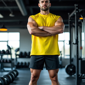 Camiseta de malla personalizada para hombre, camiseta para correr, camisetas sin mangas atléticas de ajuste muscular para hombre, chaleco de entrenamiento para gimnasio, camiseta de malla para niños - Product Image 5