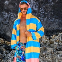Paradise 15 Peignoirs de luxe en coton turc avec logo personnalisé pour femmes et hommes Peignoirs d'hôtel à capuche absorbants légers avec glands