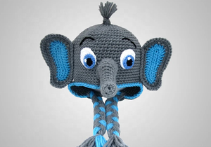Bonnet unisexe motif éléphant avec oreilles d'animaux mignonnes, instructions de crochet faciles pour tailles enfant et adulte, idéal pour garçons et filles pour les fêtes - Product Image 5