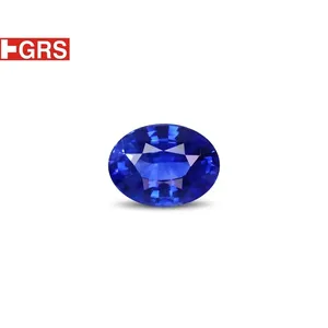 Zafiro Azul Real Natural, Piedra Suelta de 1.31 Quilates, Gema Facetada de 10 mm, Material Sintético, Creado en Laboratorio, Tratamiento Térmico, 8 mm de Altura - Product Image 1