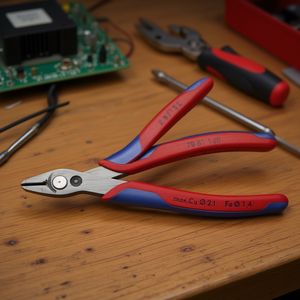 กรรไกรและกรรไกรตัดแบบอิเล็กทรอนิกส์ Knipex Electronic Super Knips XL ด้ามจับเคลือบเงาพร้อมด้ามจับแบบหลายส่วนประกอบ - Product Image 3