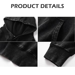 เสื้อฮู้ดผ้าฝ้าย100% สำหรับผู้ชายเสื้อมีฮู้ดผ้าเจอร์แบบกำหนดเอง - Product Image 4