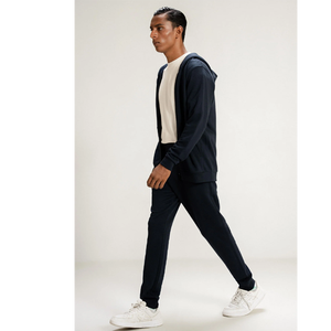 Trajes de jogging con logotipo personalizado Puff Print Sun Faded Fleece Hoodie Pants Set Flared Stacked Sweatsuit Chándal para hombres - Product Image 5