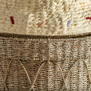 Joli panier de rangement en forme de crème glacée tissé mignon | Paniers en jacinthe d'eau tissés à la main pour salon chambre pépinière décor à la maison - Product Image 4