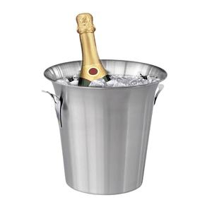Stainless Steel Shiny Polish Simple Indian Style Wine Bucket Round Champagne Bucket Trendy Wine <b>Tub</b> Oval Beverage <b>Tub</b> - Product Image 1