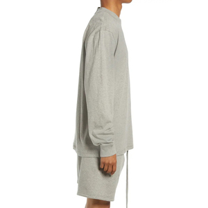 T-shirt à manches longues en jersey de coton à épaules tombantes pour hommes - Product Image 3