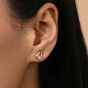 Compre Pendientes de Plata de Ley 925 de Primera Calidad para Mujeres y Niñas, Chapados en Oro, con Forma de Gota de Agua y Flor, con Perla como Piedra Principal - Product Image 4