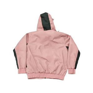 Ensemble de survêtement décontracté à rayures personnalisé en gros, veste de survêtement en nylon et short unisexe, coupe-vent court - Product Image 4